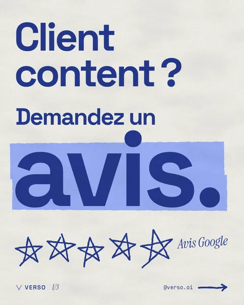 Visuel « Client content ? Demandez un avis »
