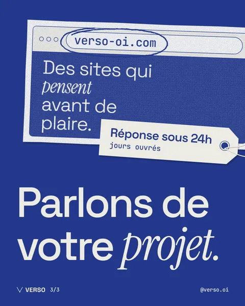 Parlons de votre projet : réponse sous 24h, jours ouvrés