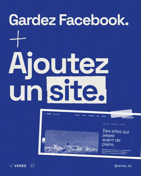 Gardez Facebook, ajoutez un site
