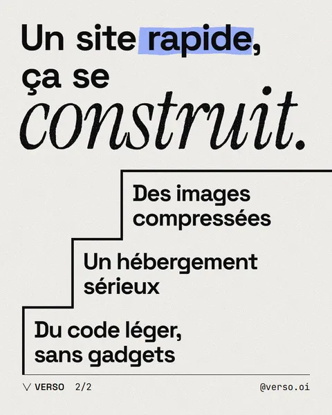 Un site rapide, ça se construit : des images compressées, un hébergement sérieux, du code léger sans gadgets